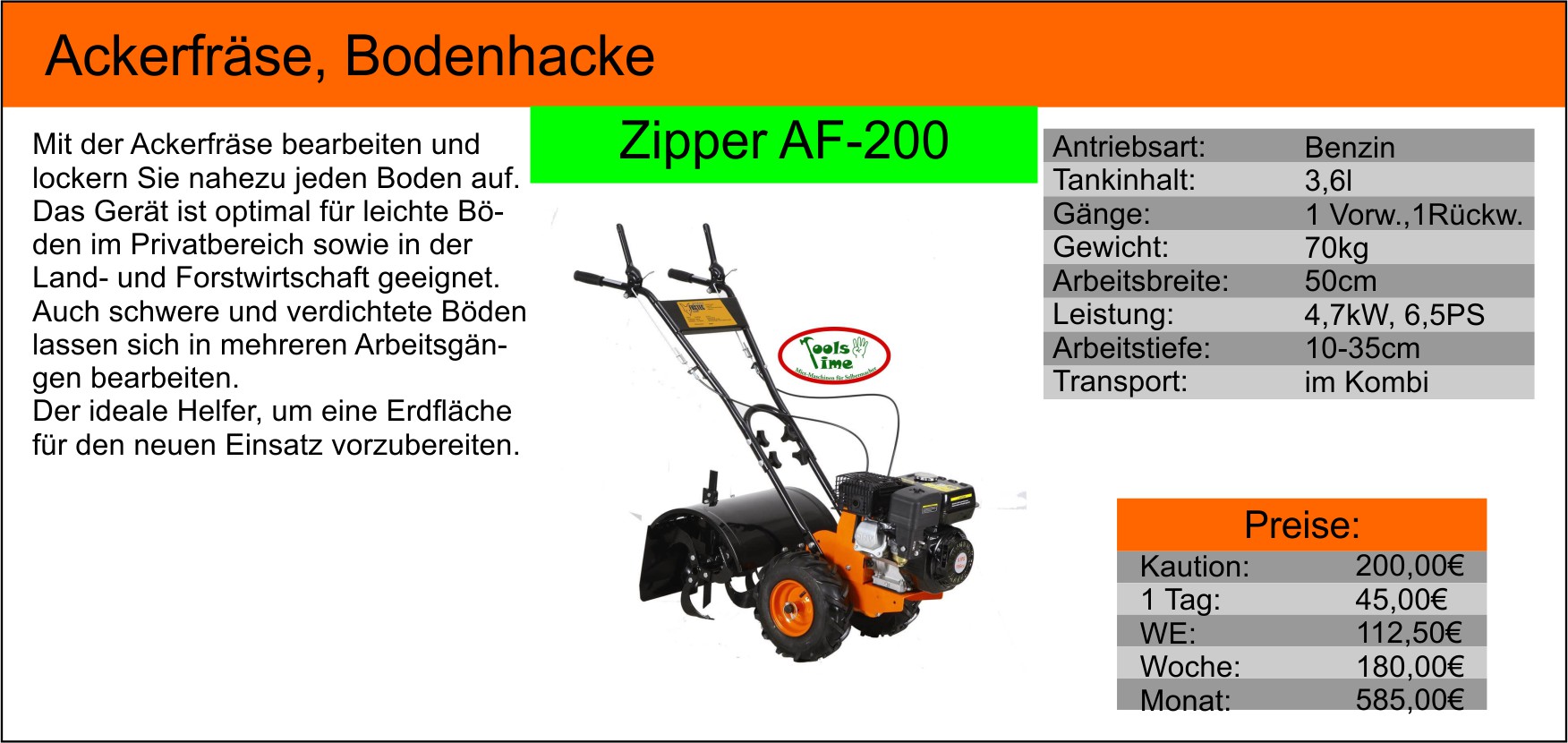 Ackerfräse mieten in Hemer