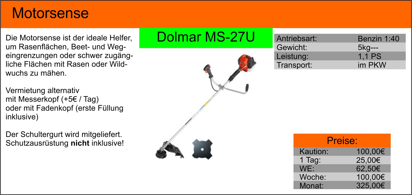 Motorsense mieten in Hemer
